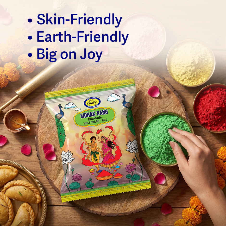 Mohak Rang Eco-Safe Holi Colour | Red | Cycle
