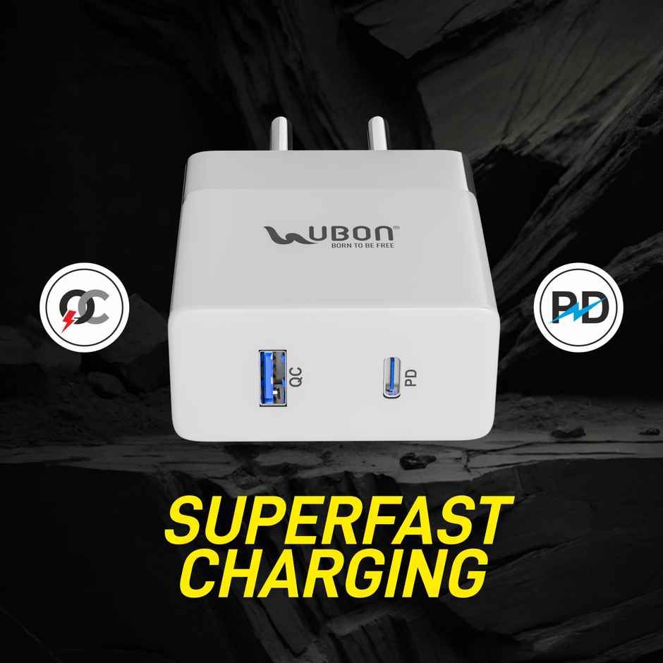 UBON 25W QC+PD Fast Charging | Dual Ports Charger