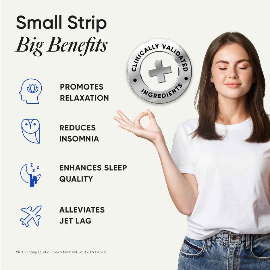 Wellbeing Nutrition Melts Restful Sleep Strips | Plant-Based Melatonin 5mg for Sleep 30 Strips