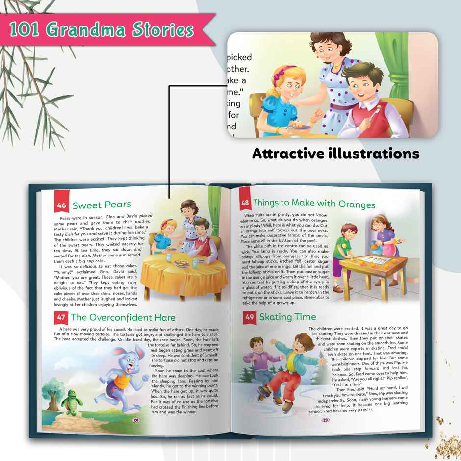 101 Grandma Stories | Ages 3-12 | Hardbound - Early Learning Storybook | Bedtime Stories for Kids