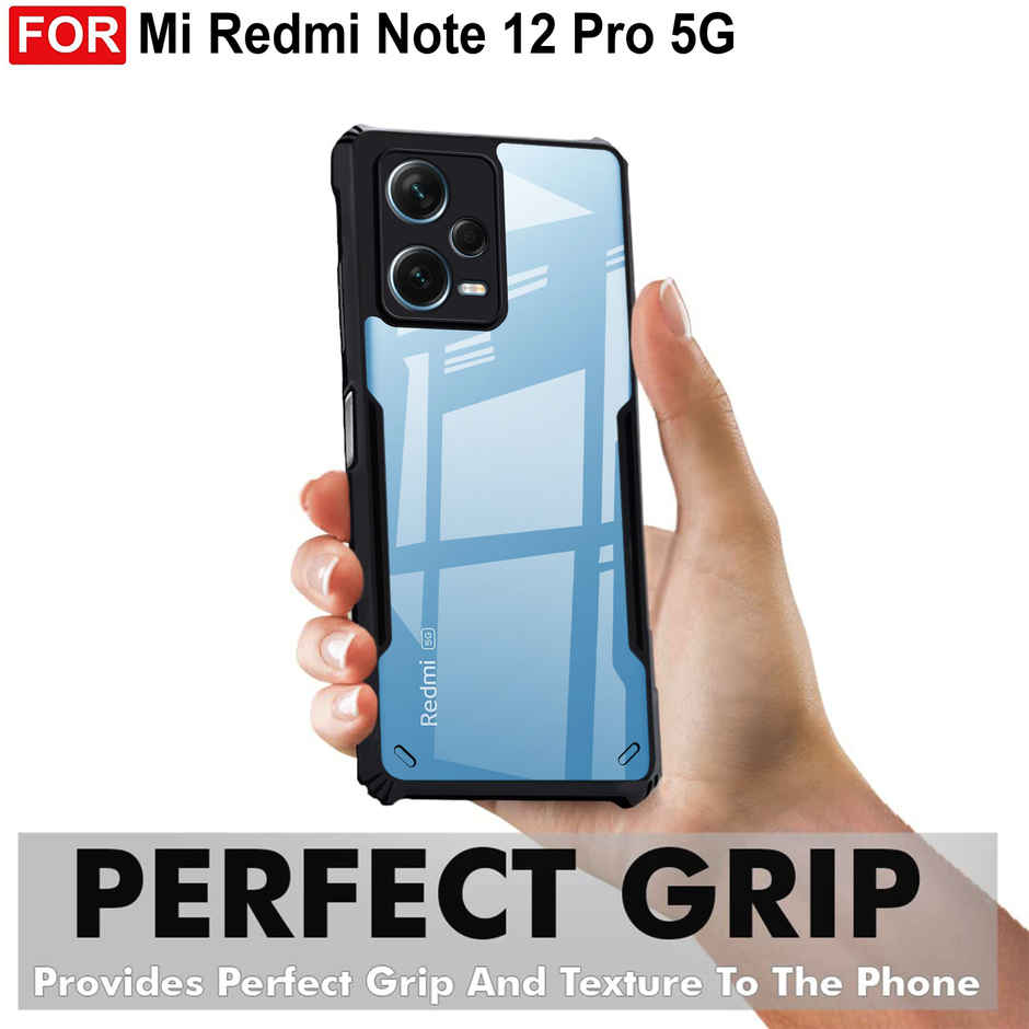 Zapcase Back Cover for Redmi Note 12 Pro 5G | Matte-Black