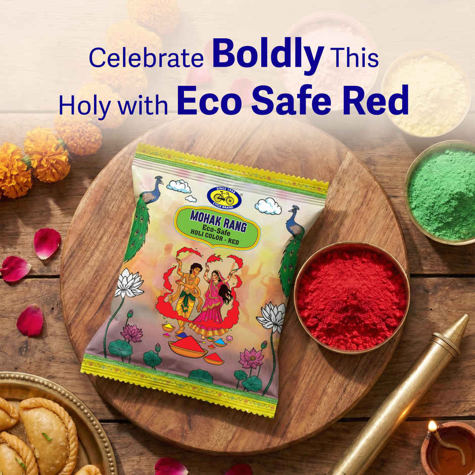 Mohak Rang Eco-Safe Holi Colour | Red | Cycle