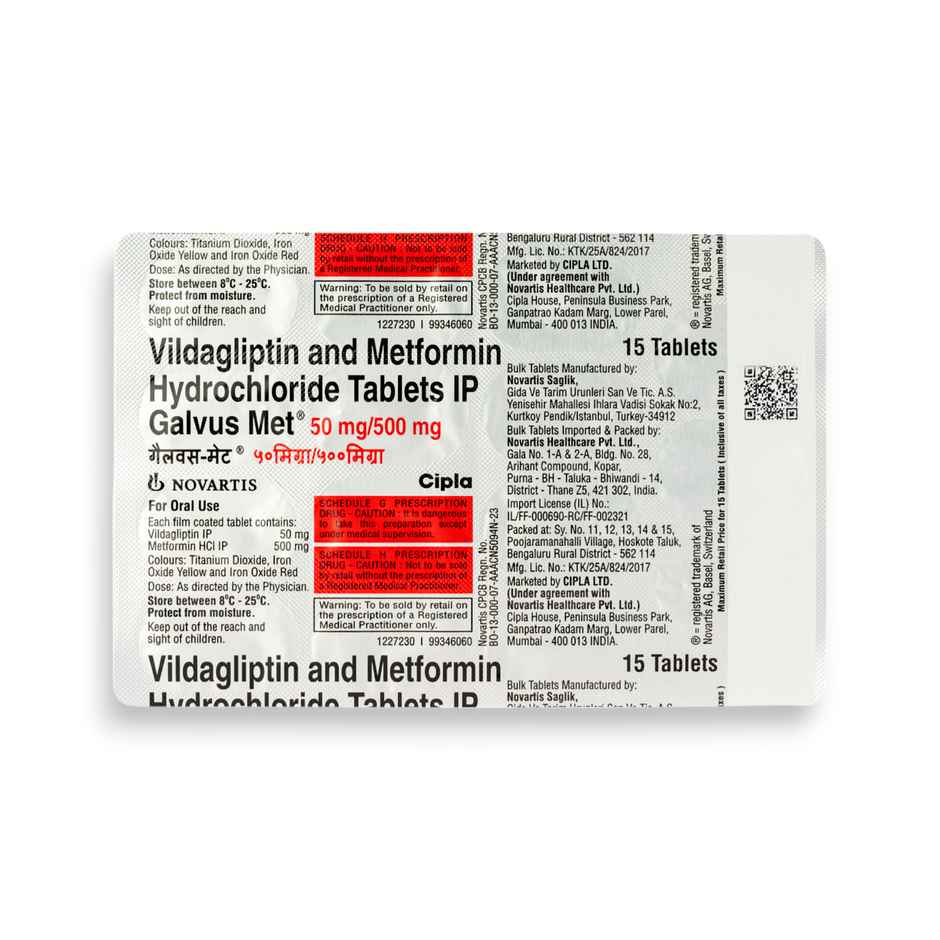 Galvus Met 50mg/500mg Tablet