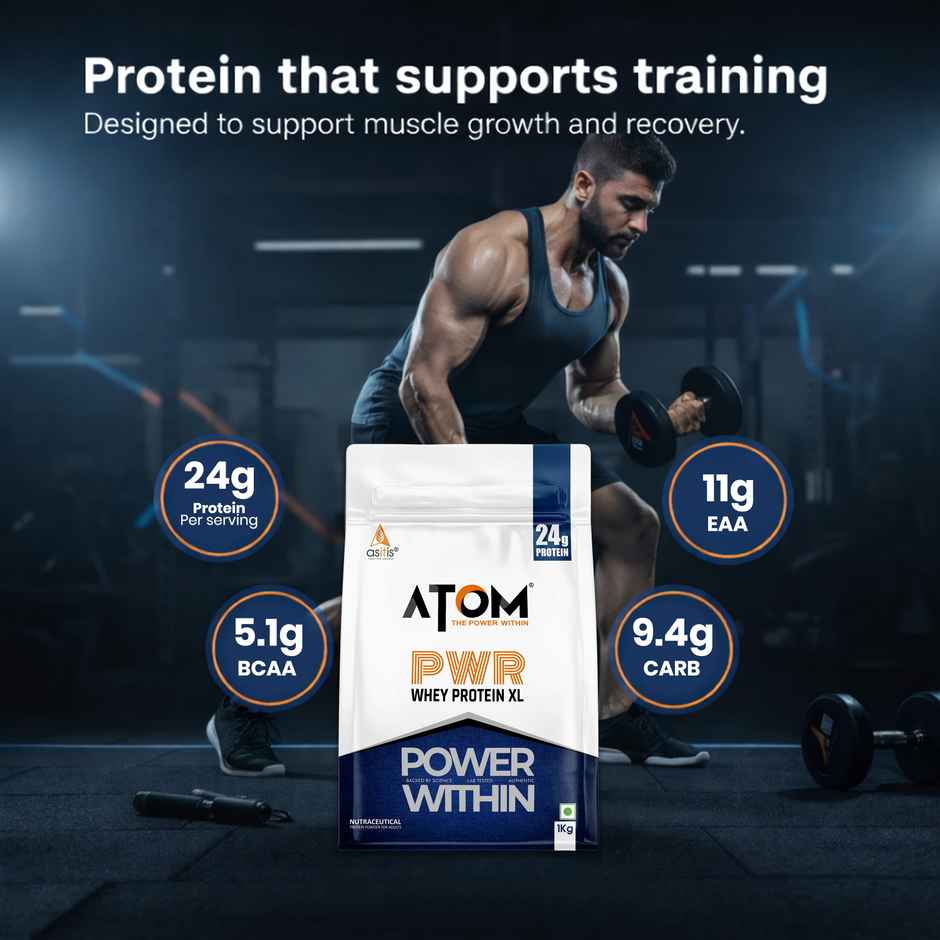 AS-IT-IS ATOM PWR Whey XL with Fermented Yeast Protein and DigeZyme | Double Rich Chocolate