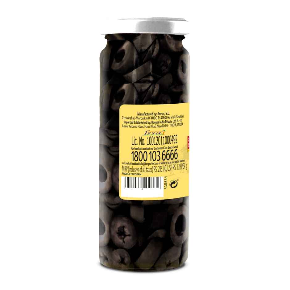 Borges Black Sliced Olives