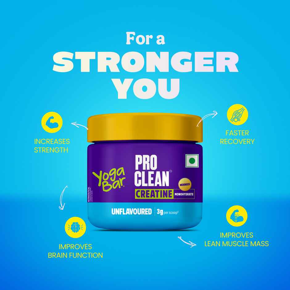 Yogabar Pro Clean Creatine Monohydrate - Unflavoured