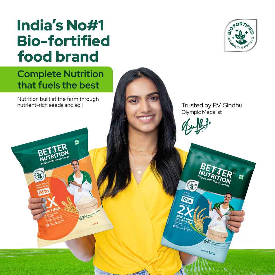 Better Nutrition Biofortified Low Gi Rice | High Protein | Rich In Zinc