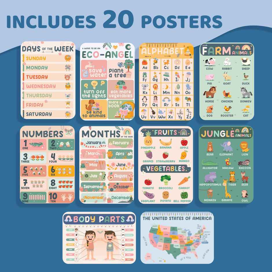 Jackinthebox Pre K Poster - Boho - Great For Gifting