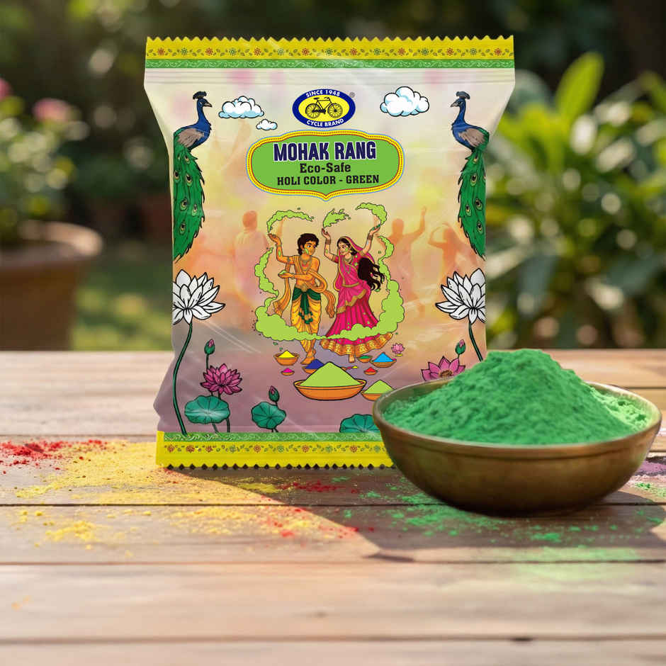 Mohak Rang Eco-Safe Holi Colour | Green | Cycle
