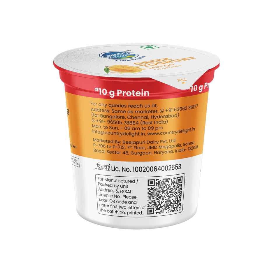 Country Delight 10g Protein Greek Yoghurt | Mango Combo
