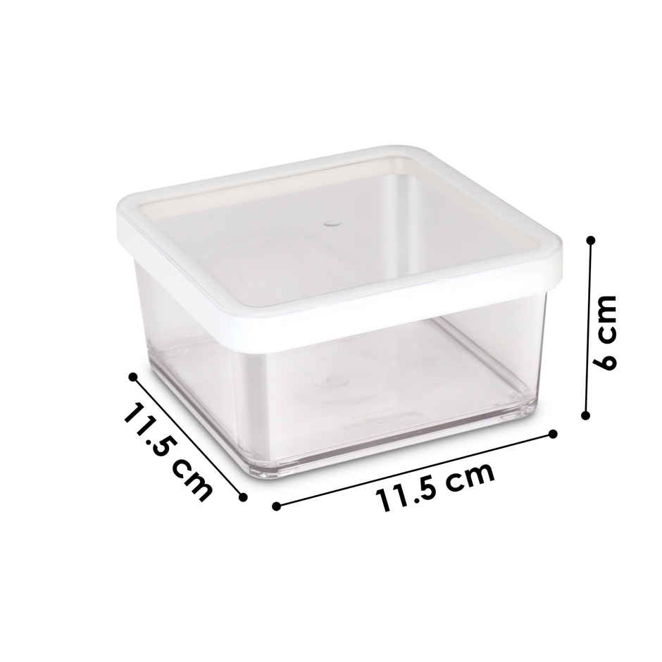 Nayasa Nicola Container Set | Airtight & BPA-Free | Clear - 550 ml x 2, 800 ml x 2, and 1050 ml x 2