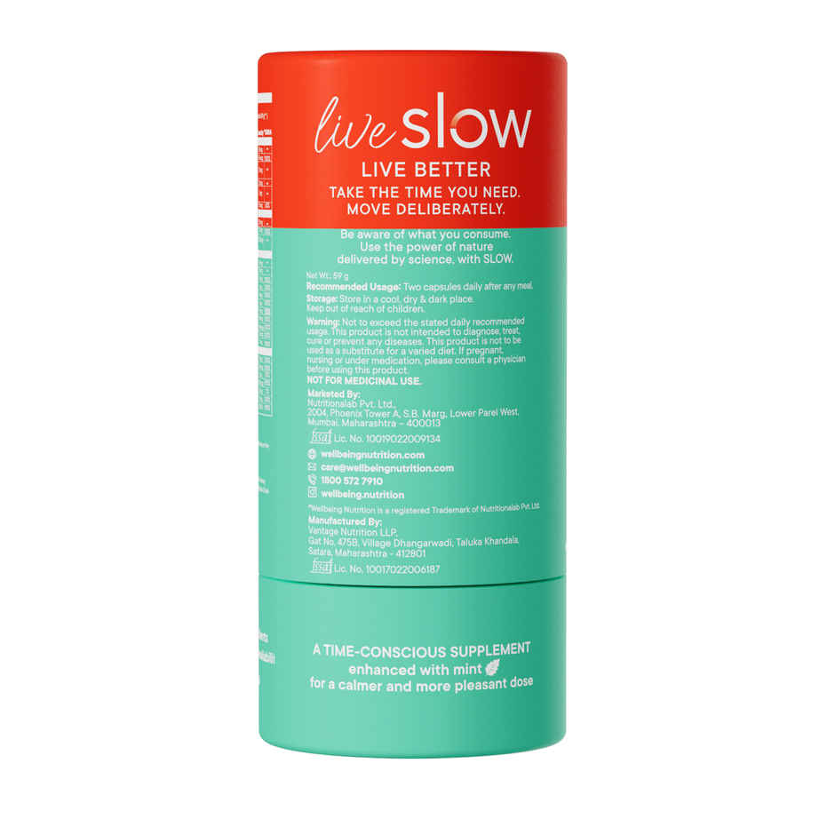 Wellbeing Nutrition Slow Skin, Hair & Nails Men & Women Glutathione, Hyaluronic acid, Biotin