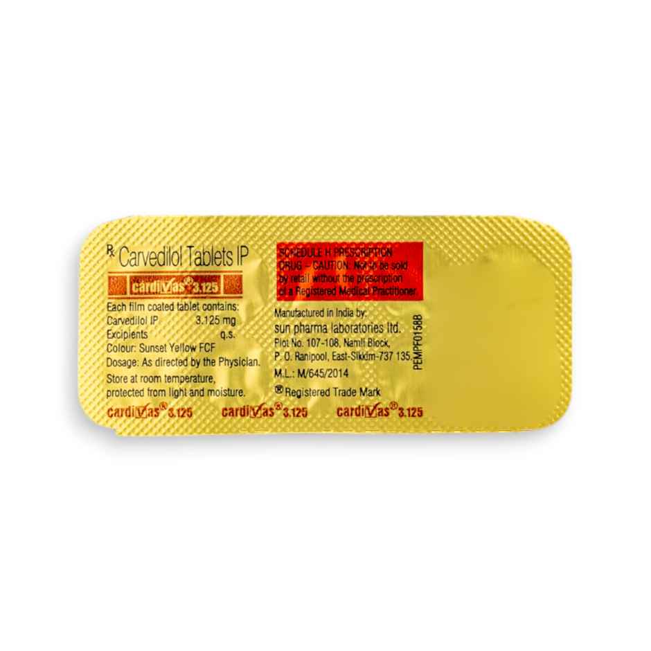 Cardivas 3.125 Tablet