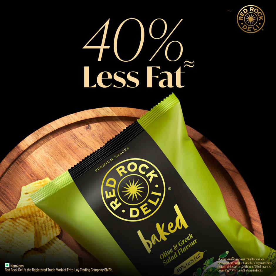 Red Rock Deli Baked Chips Greek Salad | 40% Less Fat Snacks Combo