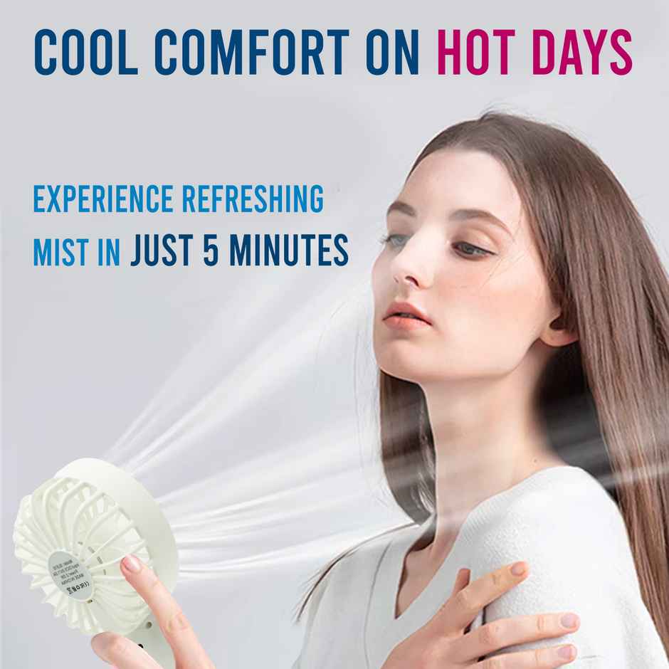 NEV Aero Mist Portable Fan with Mist Function | Handheld and Desktop | 500 mAh