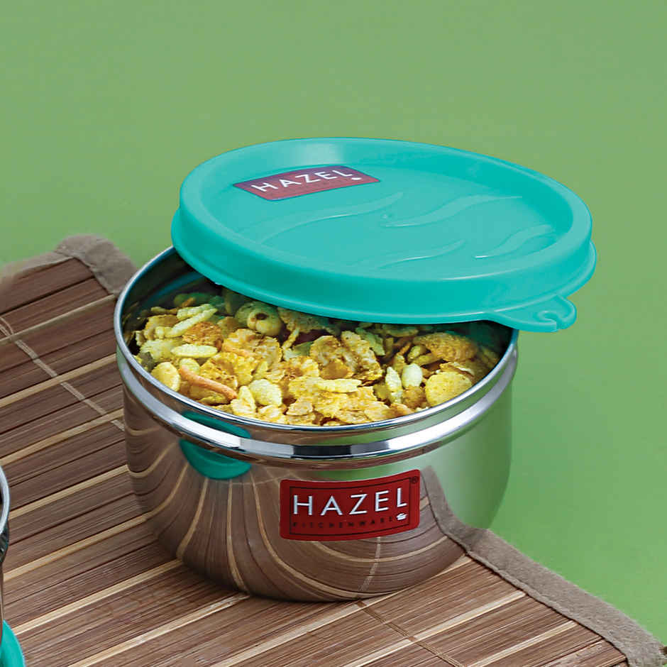 Hazel Stainless Steel Container, Airtight Lid, For Lunch Box & Kitchen Storage