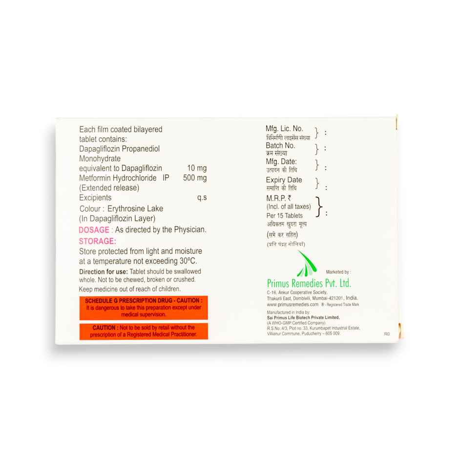 Glifoprime M 10/500 Tablet ER