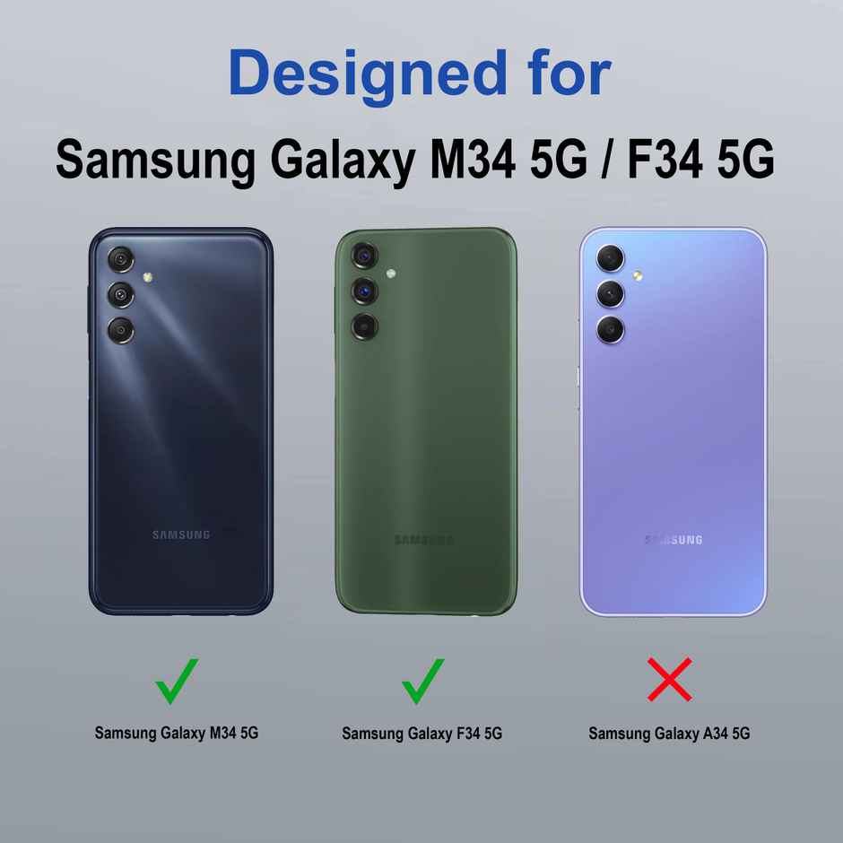 Zapcase Back Cover for Samsung Galaxy M34 5G | Space-Clear