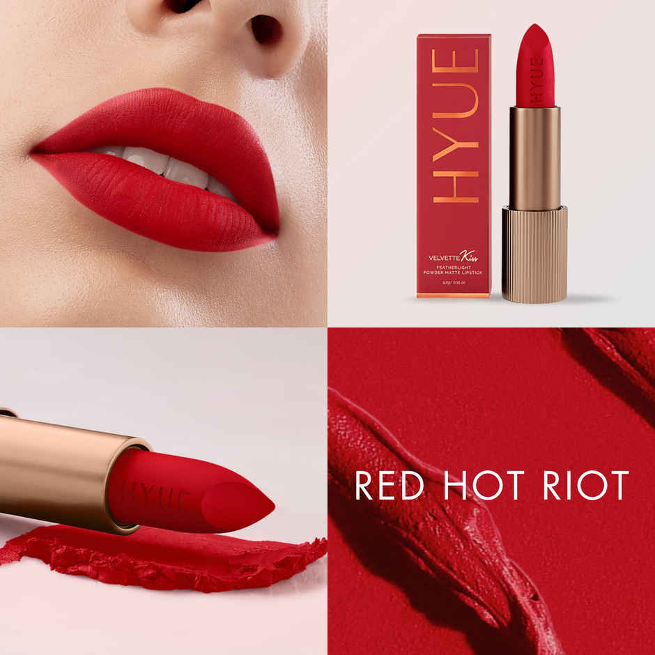 HYUE VelvetteKiss Featherlight Powder Matte Lipstick 01 | Red Hot Riot