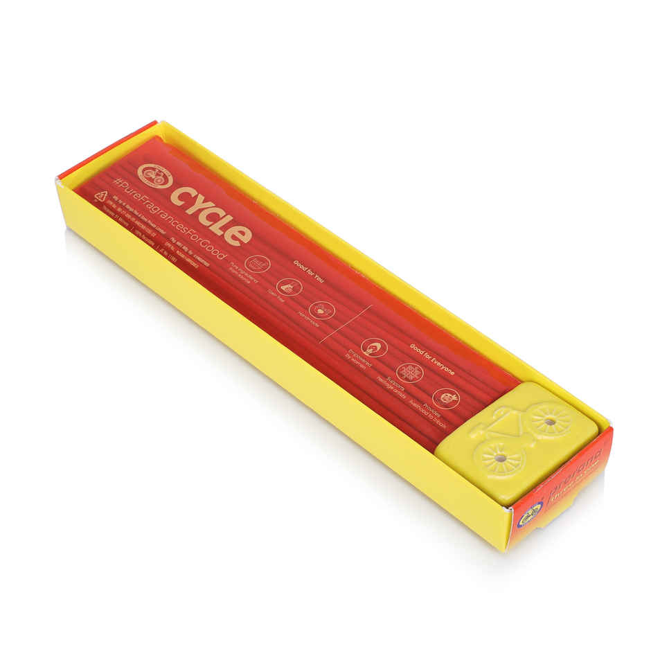 Prerana Three in One Bambooless Solid Dhoop Sticks | 42N Sticks, Holder & Matches Included | Cycle