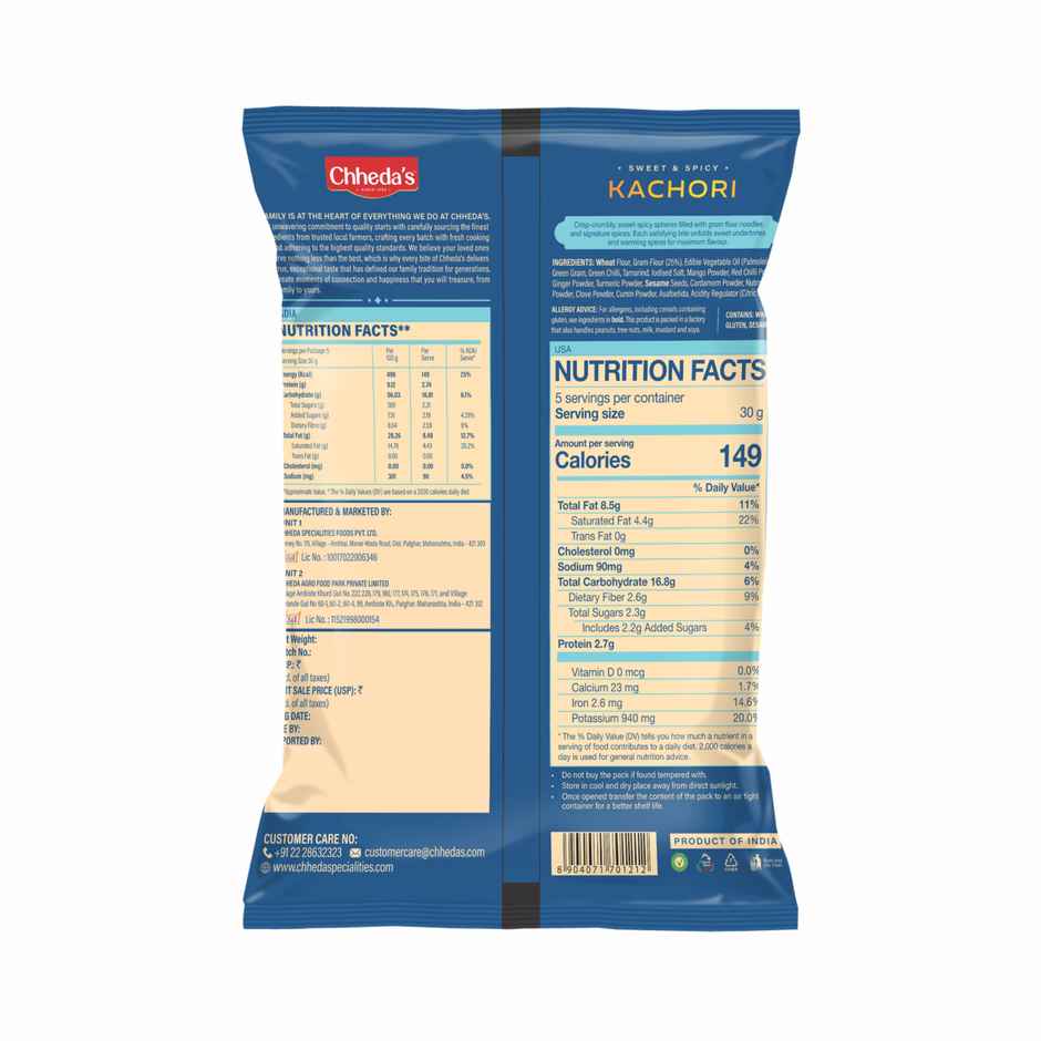Chheda's Kachori | Flaky & Spicy Snack