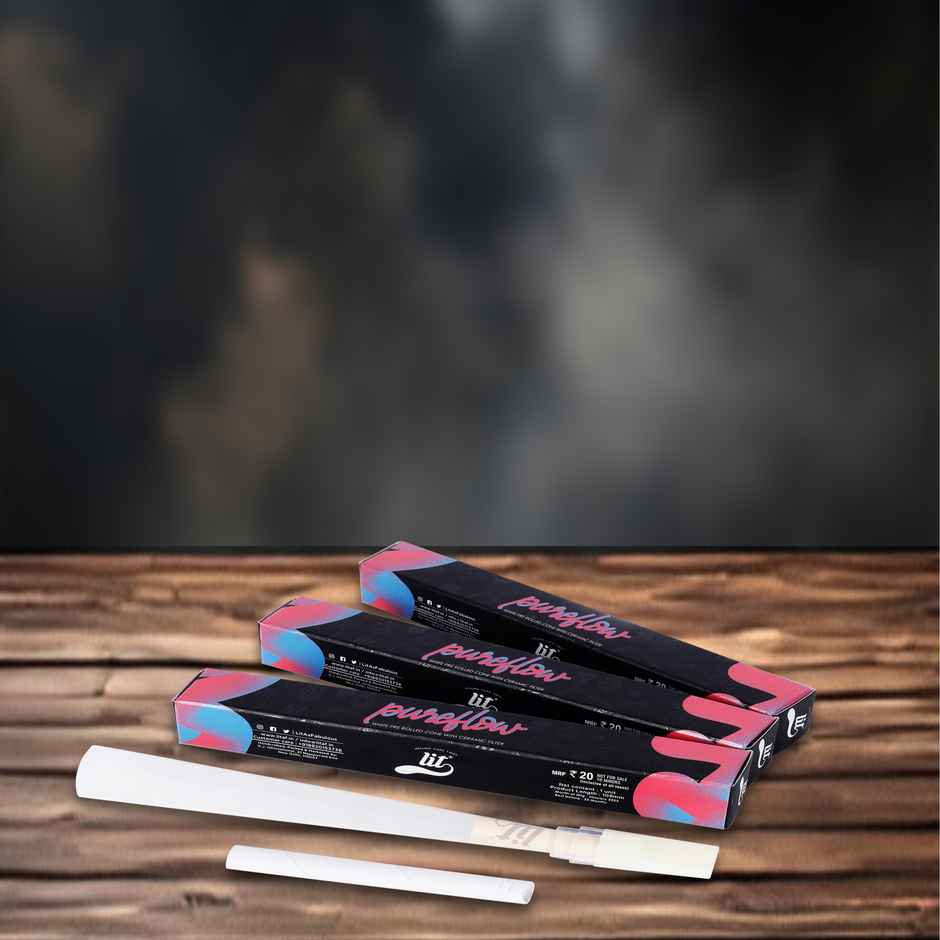 LIT Pure Flow White Pre Rolled Cone With Ceremic Filter