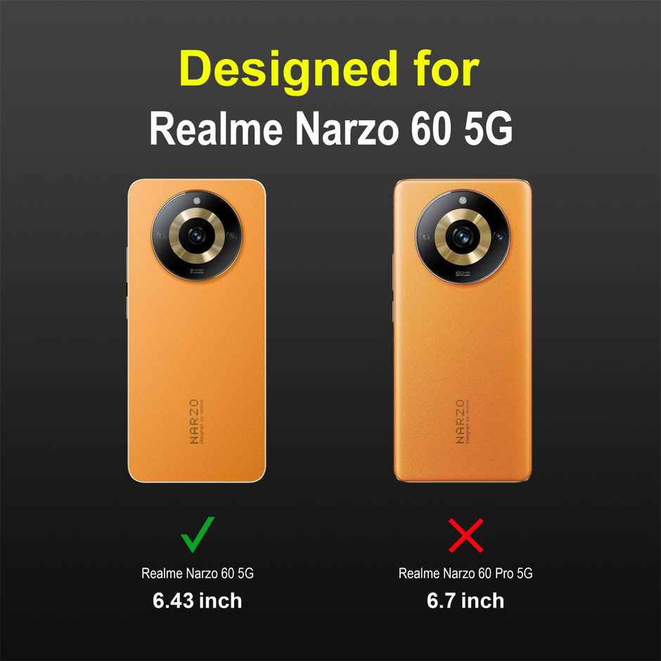 Zapcase Back Cover for Realme Narzo 60 5G | Magic-Black