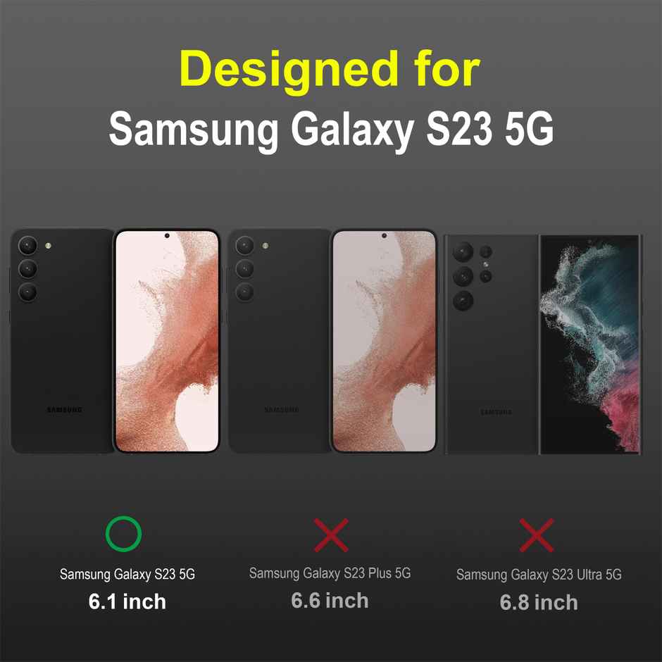 Zapcase Back Cover For Samsung Galaxy S23 5G (Magic-Black)