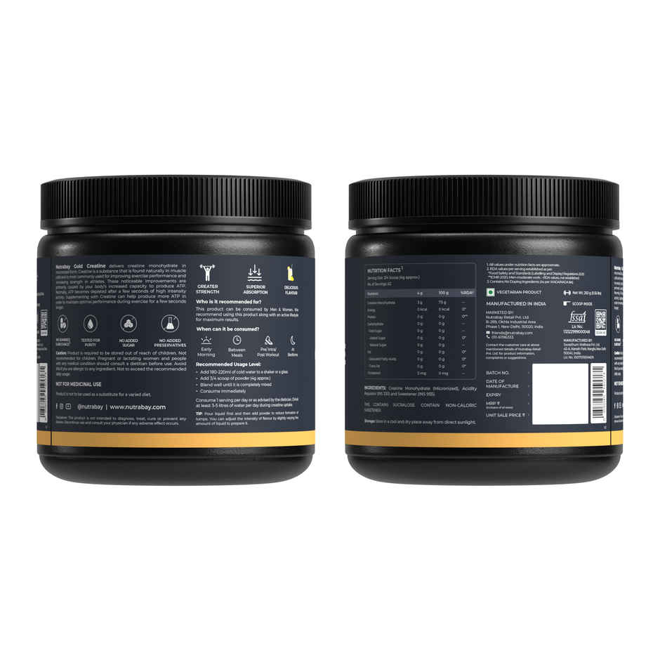 Nutrabay Gold Micronized Creatine Lemon