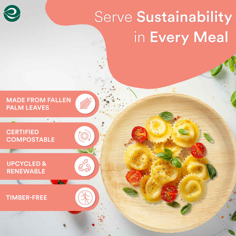 Palm Leaf Plate | Round | 6 inch | 10 Count | Eco Soul