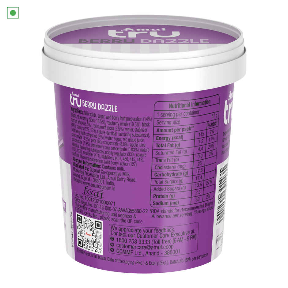 Amul Tru Berry Dazzle Icecream Cup