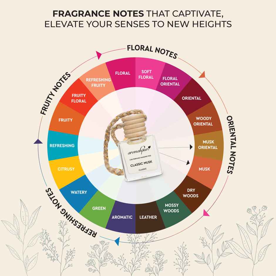 Aromahpure Premium Car Air Freshener Hanging Pod | Musk Fragrance Combo