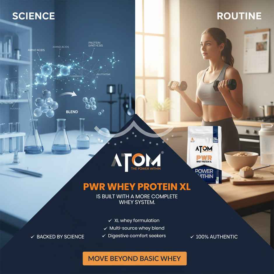 AS-IT-IS ATOM PWR Whey XL with Fermented Yeast Protein and DigeZyme | Double Rich Chocolate