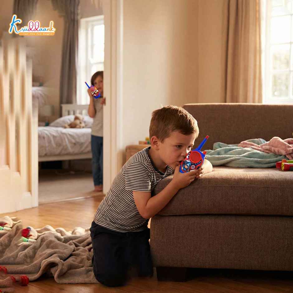 Kriiddaank Avengers Walkie Talkie for Kids 100 ft Range 2 Pack Battery Operated Communication Toy