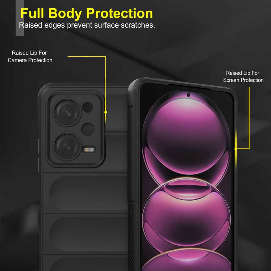 Zapcase Back Cover for Redmi Note 12 Pro 5G | Magic-Black