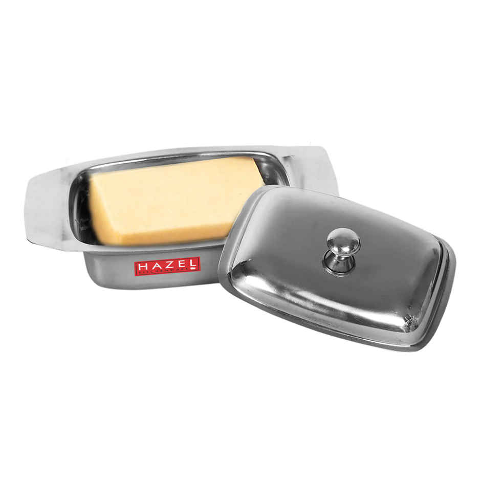 Hazel Stainless Steel Butter Box | Butter Dish With Lid For Storage