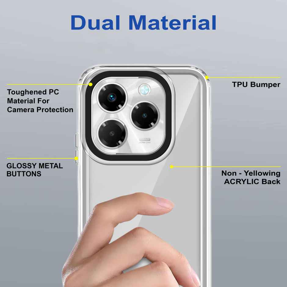 Zapcase Back Cover for Infinix Note 40X 5G | Space-Clear