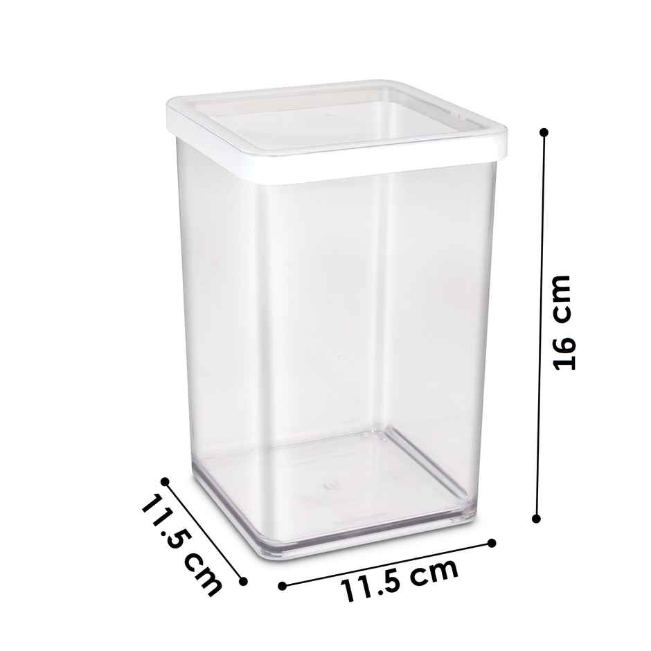 Nayasa Nicola Container Set | Airtight & BPA-Free | Clear - 550 ml x 2, 800 ml x 2, and 1050 ml x 2