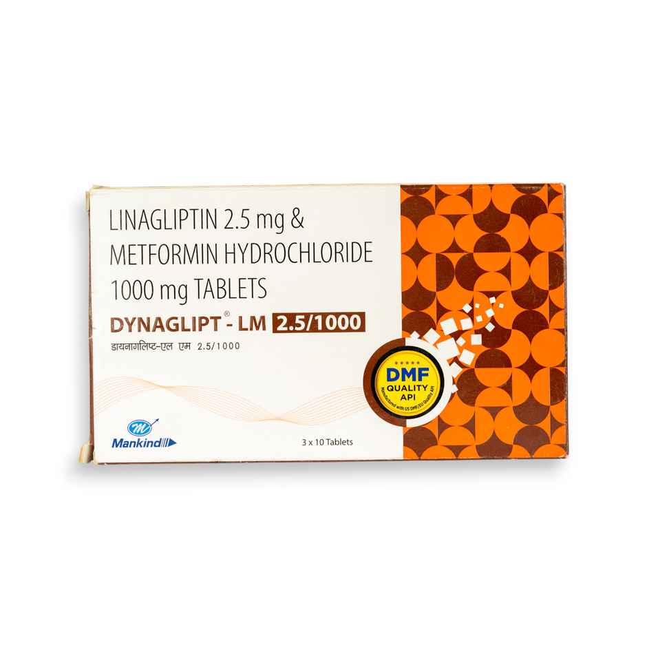 Dynaglipt-LM 2.5/1000mg Tablet