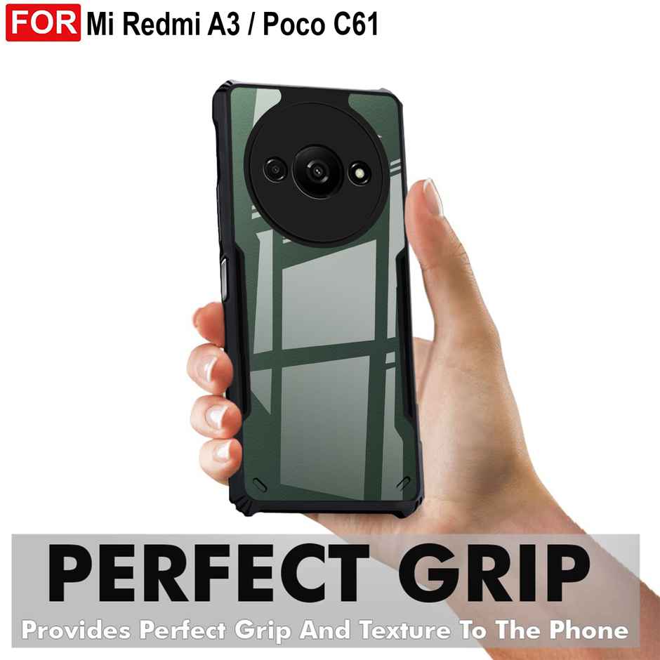 Zapcase Back Cover for Redmi A3 | Matte-Black