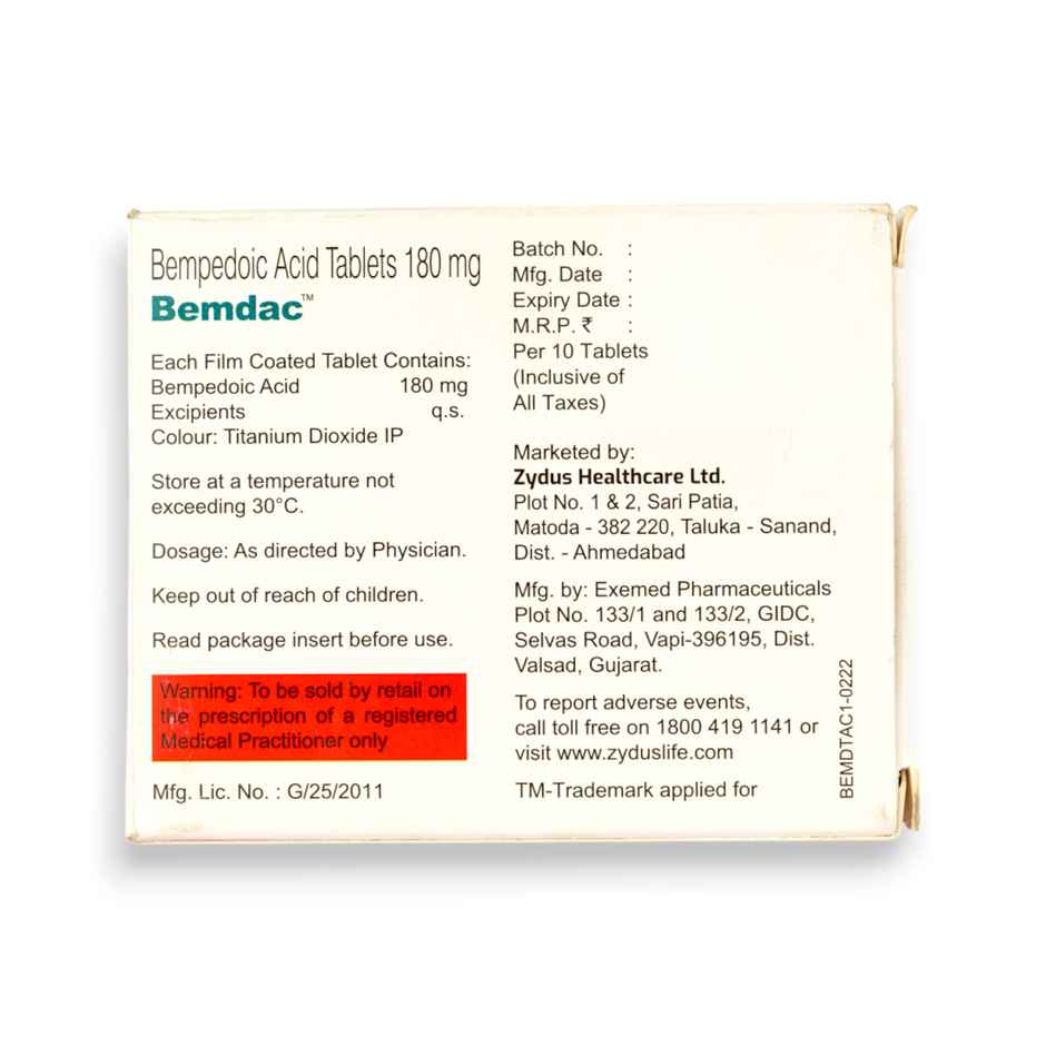 Bemdac 180mg Tablet