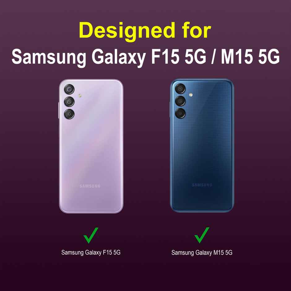 Zapcase Back Cover for Samsung Galaxy F15 5G | Magic-Lavender