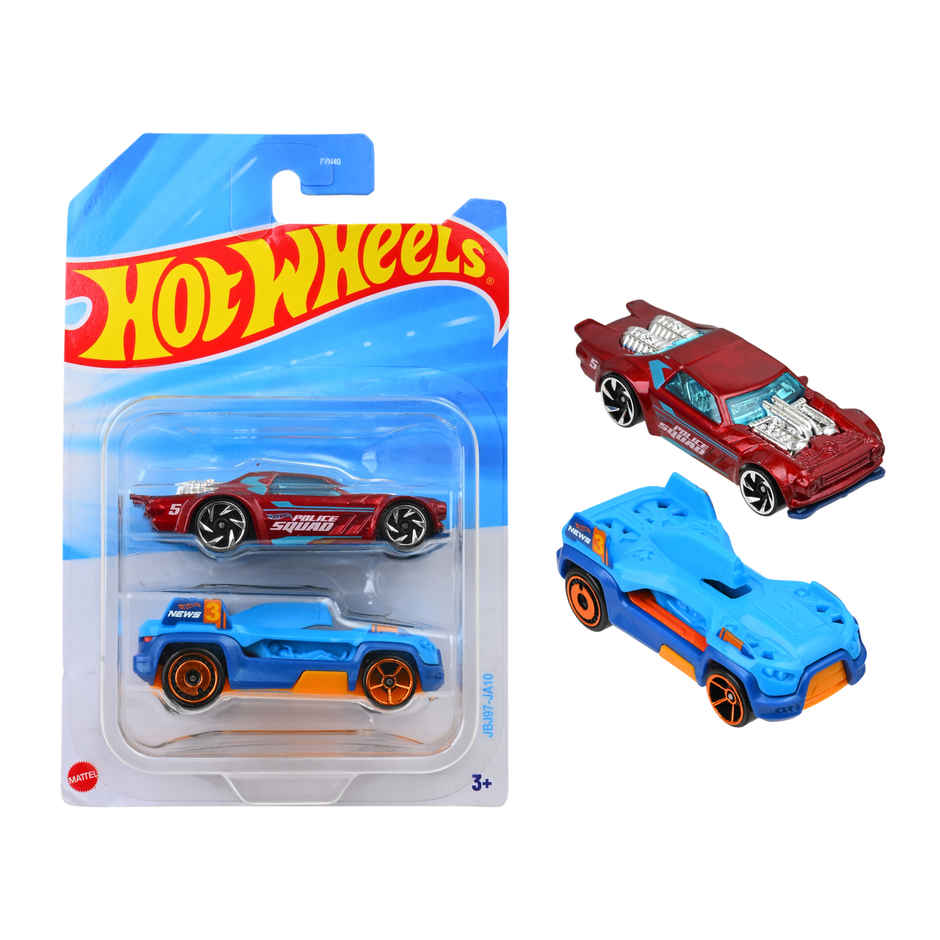 Hot Wheels 2-Car Pack of 1:64 Scale VehiclesTheme-JBJ97