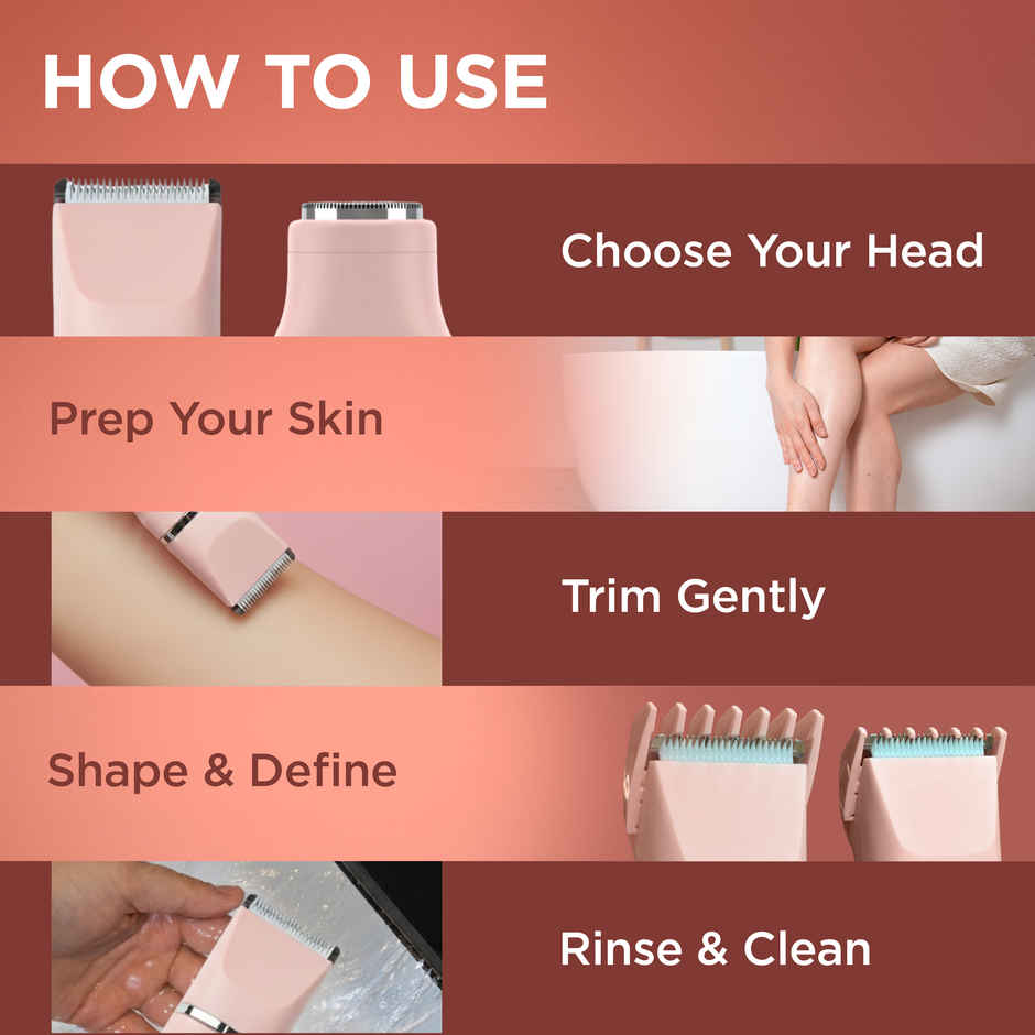 Azah Rechargeable Face, Body & Bikini Trimmer for Women