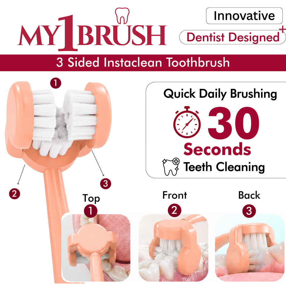 My Orl-Care Kit | 3-Sided Soft Bristle Toothbrush, Floss, Tongue Cleaner, Toothpick 