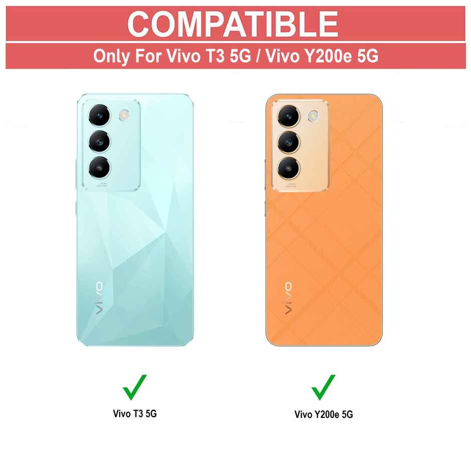 Zapcase Back Cover for Vivo T3 5G | Matte-Black