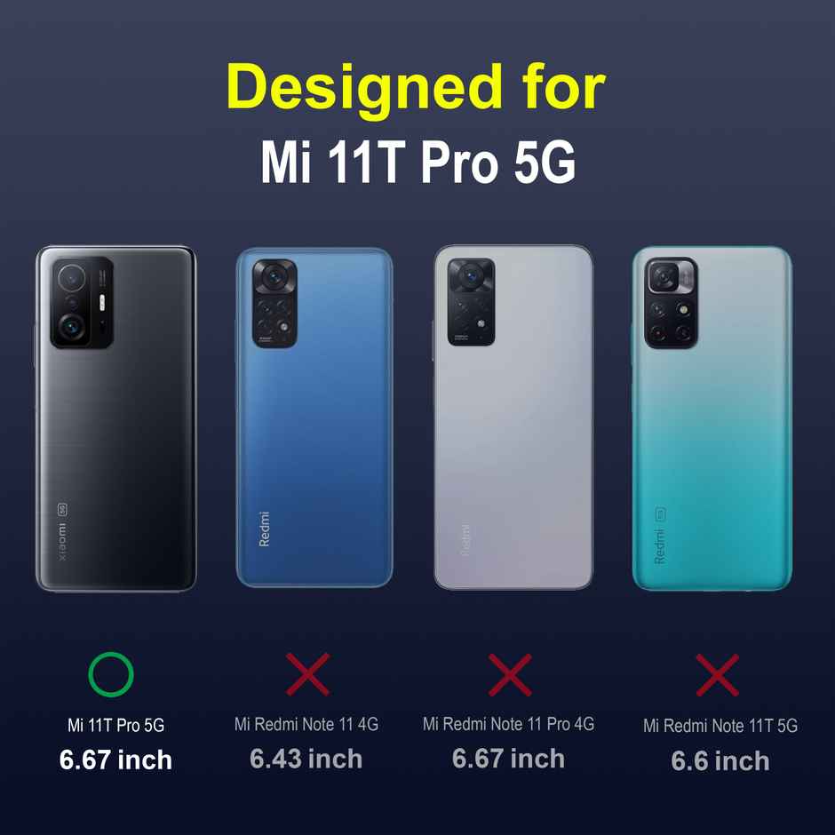 Zapcase Back Cover for Mi 11T Pro 5G | Magic-Sapphire