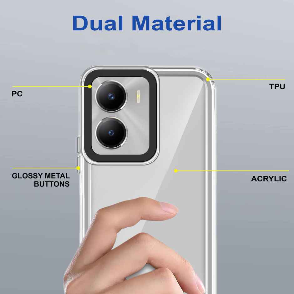 Zapcase Back Cover for Vivo T2x 5G | Space-Clear