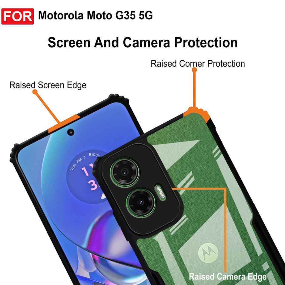 Zapcase Back Cover for Motorola Moto G35 5G | Matte-Black