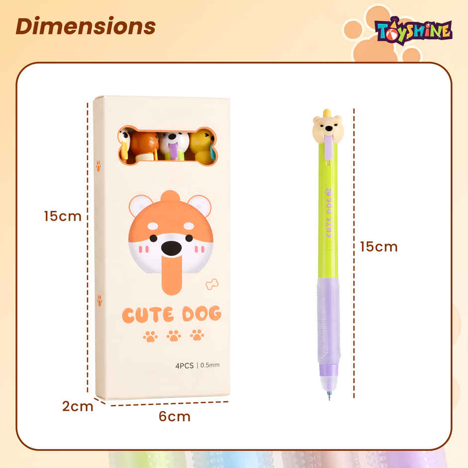 Toyshine Dog Gel Pen Set 0.5mm Cute Cartoon Pens